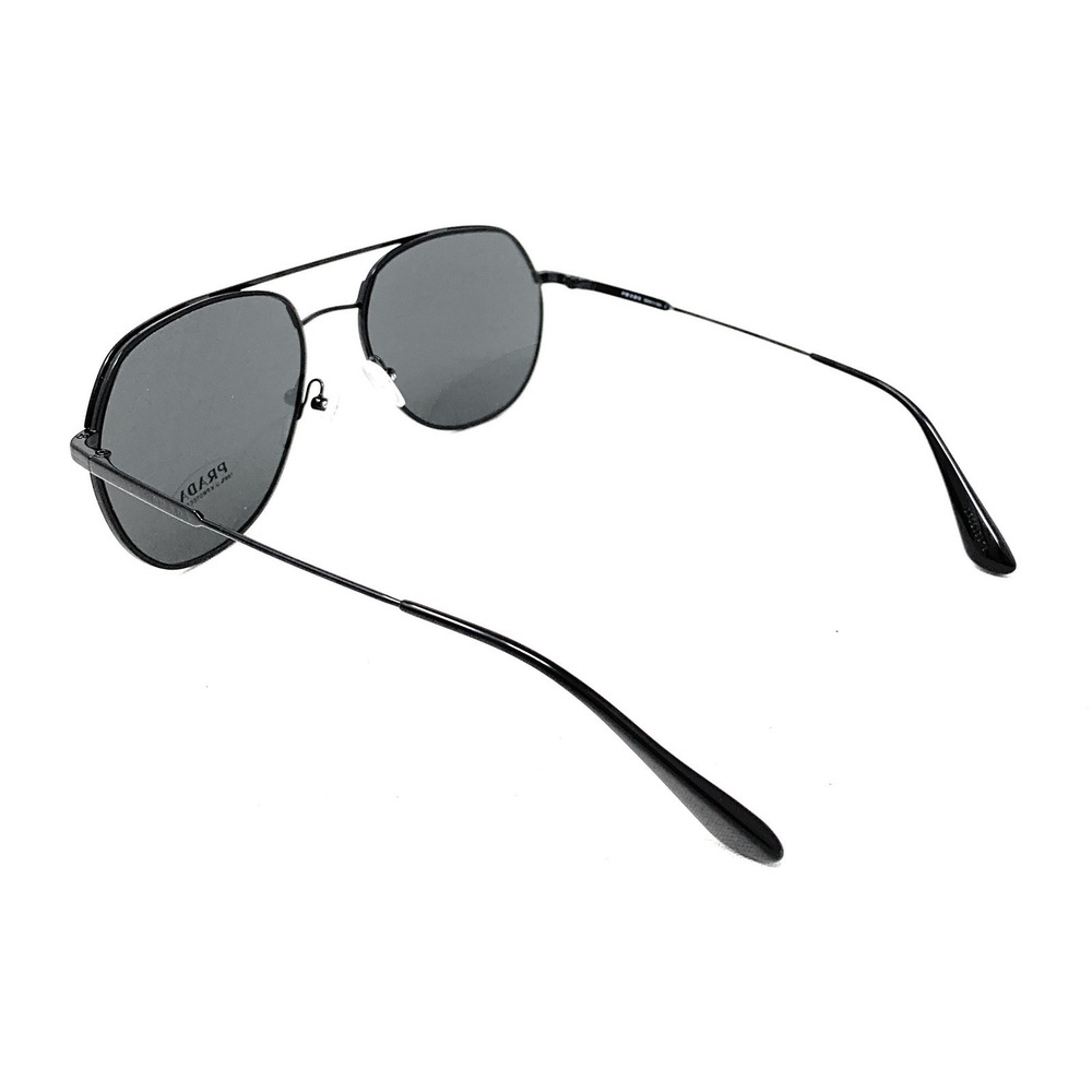 PRADA SPR 55U 1AB-5S0 Pilot Men's Sunglasses Conceptual Black w/ Grey 57mm - Picture 5 of 6